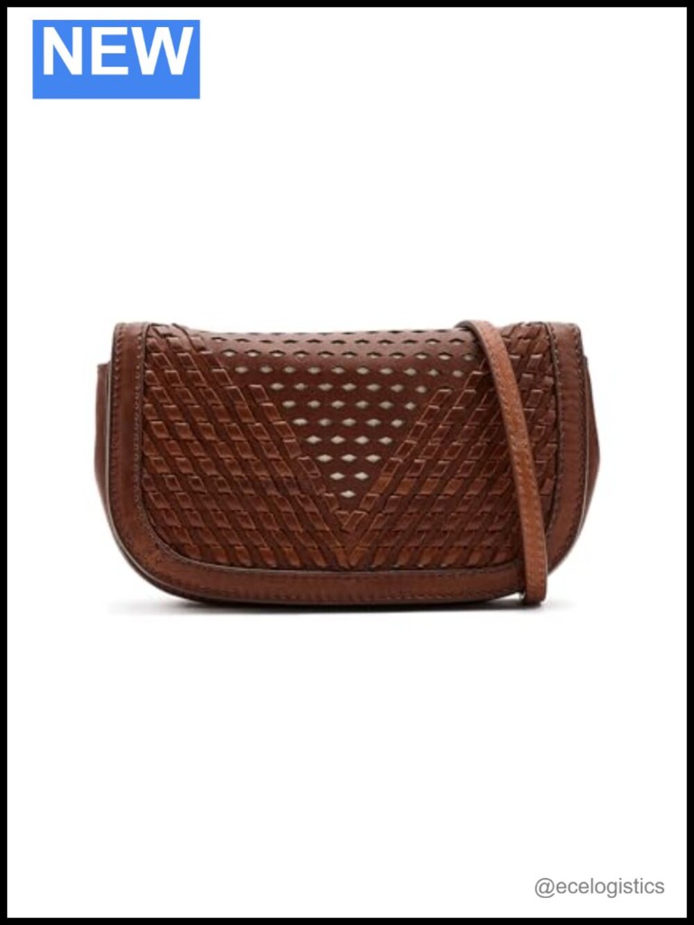 Frye Leather Wallet Crossbody Bag with Zipper Closure Cotton Lining Saddle